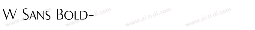 W Sans Bold字体转换 W Sans Bold字体转换